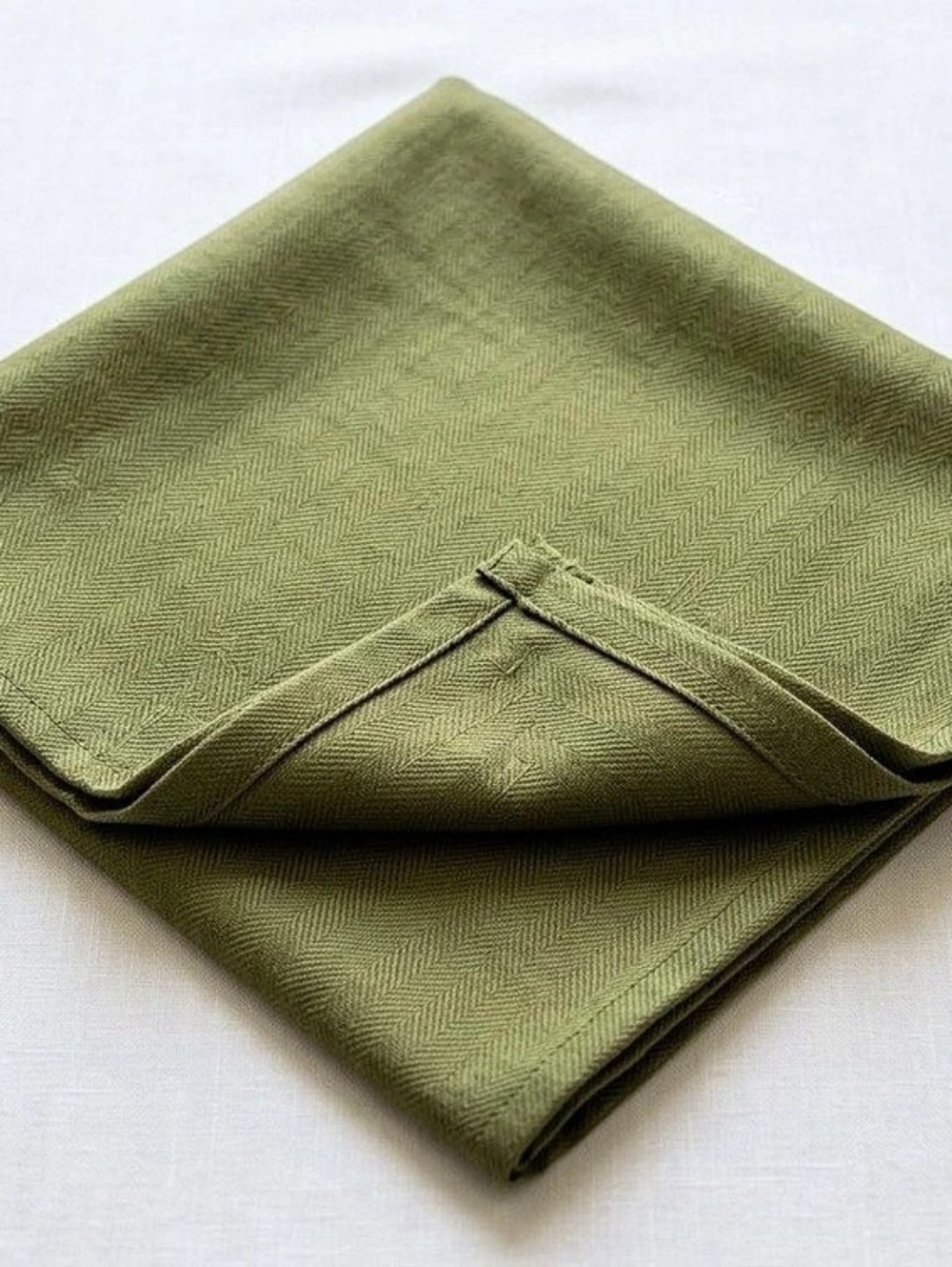 Foreston Trends Windsor Sage Green Tablecloth – 52x70 – Cotton/Poly Stripe